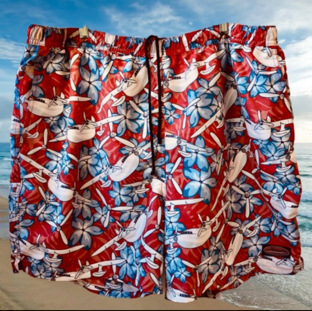 Vineyard Vines Swim Trunks Airplanes SzL